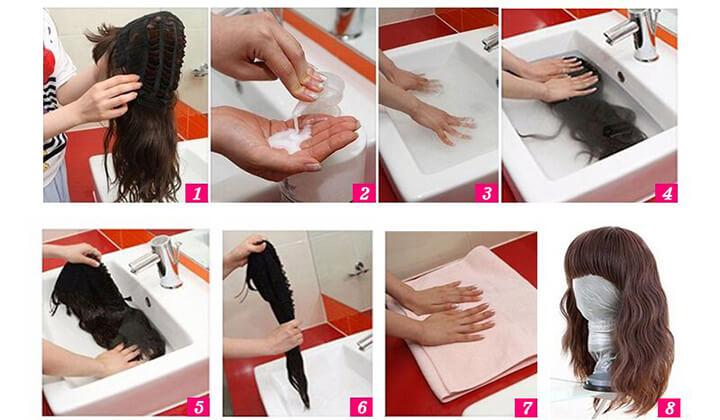 How to wash a sexdoll wig ?